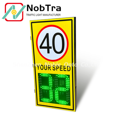 Solar Radar Speed Sign IP54 Weatherproof Lithium Battery Stock Options