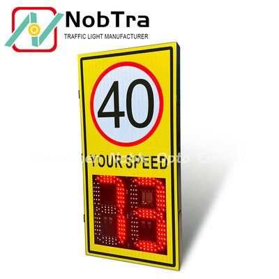 Red Green Display Digital Speed Limit Signs with 200 Meters Radar Detection Distance 12watt 15watt Power Consumption