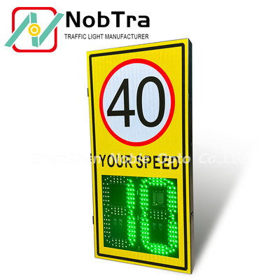 Solar Powered Radar Feedback Sign 1-250km/h Speed Limit Painted Iron Board