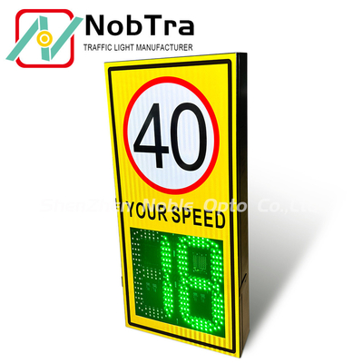 Solar Powered Radar Feedback Sign 1-250km/h Speed Limit Painted Iron Board