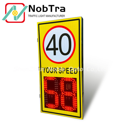 Red Green Display Digital Speed Limit Signs with 200 Meters Radar Detection Distance 12watt 15watt Power Consumption