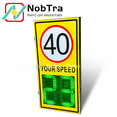 LED Display Type Solar Powered Radar Speed Signs with 140 Pcs LED Quantities MAX 36W