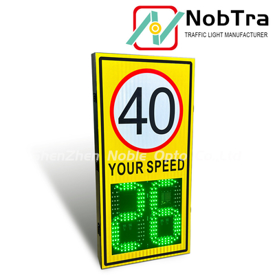 Standard 200m Detection Distance Radar LED Speed Display Sign Solar