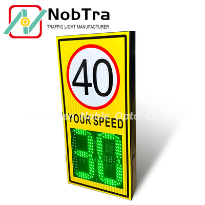Remote Control Solar Powered Radar Speed Signs with Integrated Radar and 140 Pcs LED Quantities