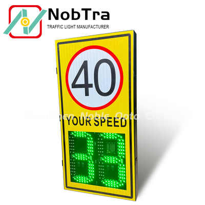 Solar Radar Speed Sign IP54 Weatherproof Lithium Battery Stock Options
