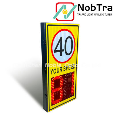 LED Display Radar Sensors Speed Sign Speed Limit 1-99kmh Durable Accurate Traffic Monitoring Equipment