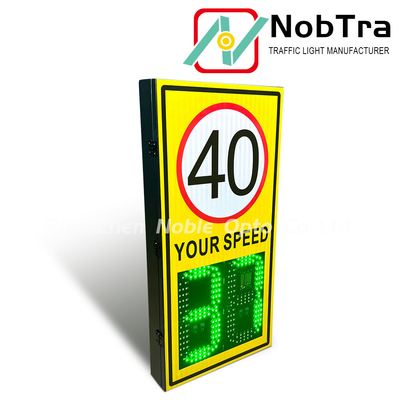 24.125GHZ Solar Powered Radar Feedback Sign with LED Display and 200m Detection Distance