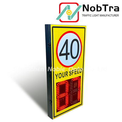 Standard 200m Detection Distance Radar LED Speed Display Sign Solar