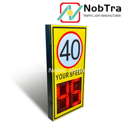 Standard 200m Detection Distance Radar LED Speed Display Sign Solar