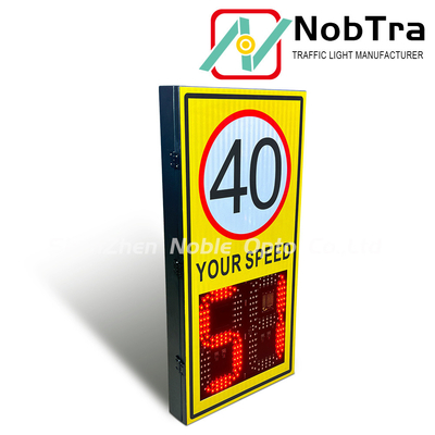 Solar Powered Radar Feedback Sign 1-250km/h Speed Limit Painted Iron Board