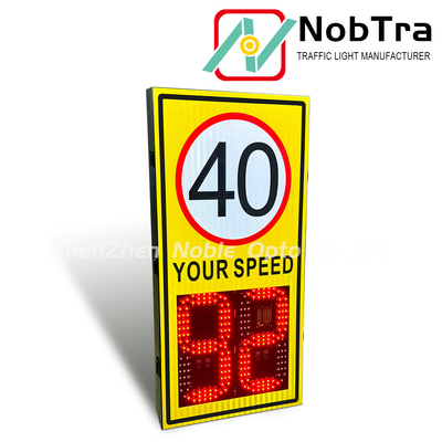 2 Digits Solar Speed Feedback Display for Road Safety Speed Limit 1-250km/h Weatherproof IP54