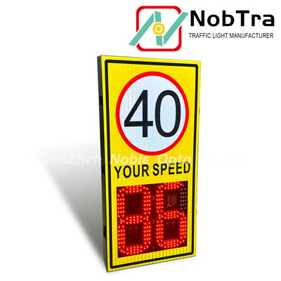 IP54 Weatherproof Solar Powered Radar Speed Signs with Weatherproof Design and LED Display