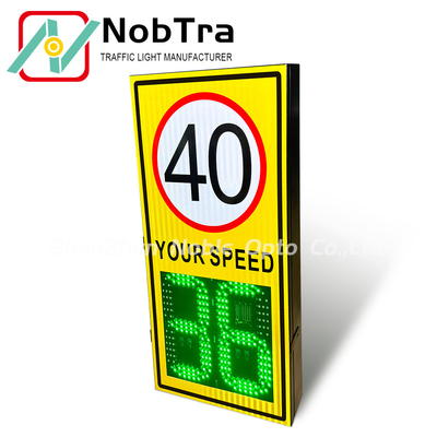 Solar Powered LED Radar Speed Limit Sign with Lithium Battery and IP54 Rating