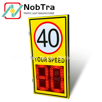 IP 54 Radar Feedback Speed Limit Sign Traffic Detector with Solar and AC Power