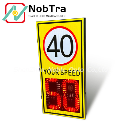 24.125GHZ Solar Powered Radar Feedback Sign with LED Display and 200m Detection Distance