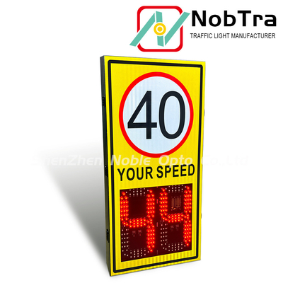 Solar Radar Speed Sign IP54 Weatherproof Lithium Battery Stock Options