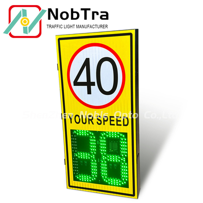 24.125GHZ Solar Powered Radar Feedback Sign with LED Display and 200m Detection Distance