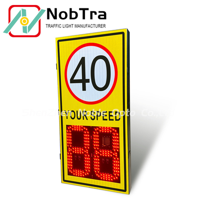 Solar Radar Speed Sign IP54 Weatherproof Lithium Battery Stock Options