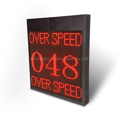 Pole Mount Solar Powered Radar Speed Signs for Quick and Easy Installation Display Color Red And Green