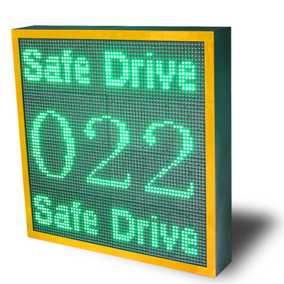 Pole Mount Solar Powered Radar Speed Signs for Quick and Easy Installation Display Color Red And Green