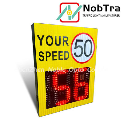More Than 300 Meters Visibility Range Digital Speed Limit Signs With IP54 Waterproof Level and Radar Detection Distance 200 Meters