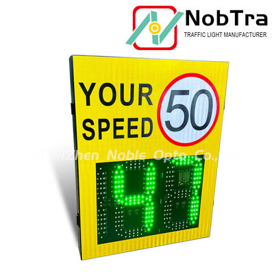 More Than 300 Meters Visibility Range Digital Speed Limit Signs With IP54 Waterproof Level and Radar Detection Distance 200 Meters
