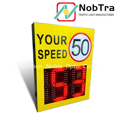 Power Consumption Red 12watt Green 15watt Digital Speed Limit Signs Visibility Range More Than 300 Meters and Integrated Radar for Highway Safety