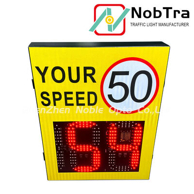 Power Consumption Red 12watt Green 15watt Digital Speed Limit Signs Visibility Range More Than 300 Meters and Integrated Radar for Highway Safety