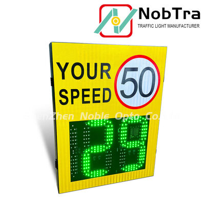 Power Consumption Red 12watt Green 15watt Digital Speed Limit Signs Visibility Range More Than 300 Meters and Integrated Radar for Highway Safety