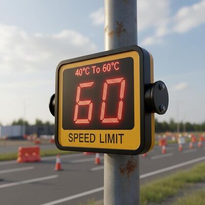40°C To 60°C Heavy Gauge 3 Digit Speed Limit Signs Traffic Sign Suitable for Permanent and Temporary Installations