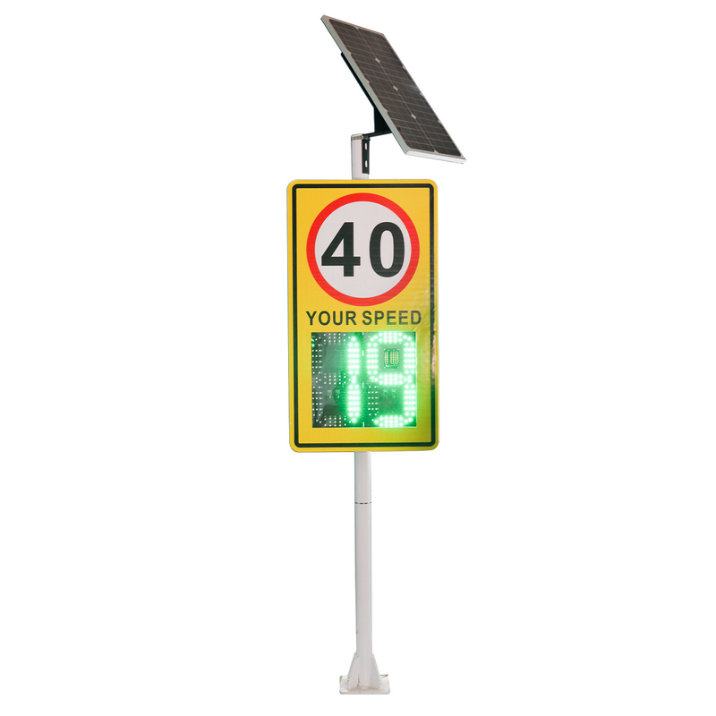 Vehicle Speed Traffic Limited Sign With 188 Digital Display Solar Sign
