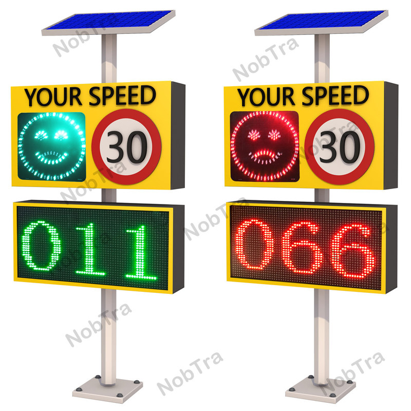 Battery Powered Built In Radar Detect Speed Beacon System Featuring LED Display Type for Speed Monitoring and Traffic Safety