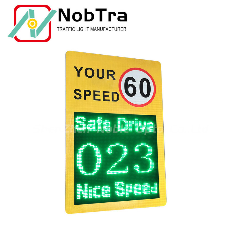 Radar Speed Signs Speed Aware Radar Speed Signs Weatherproof IP54 Iron Material Traffic Management Tool for Speed Regulation