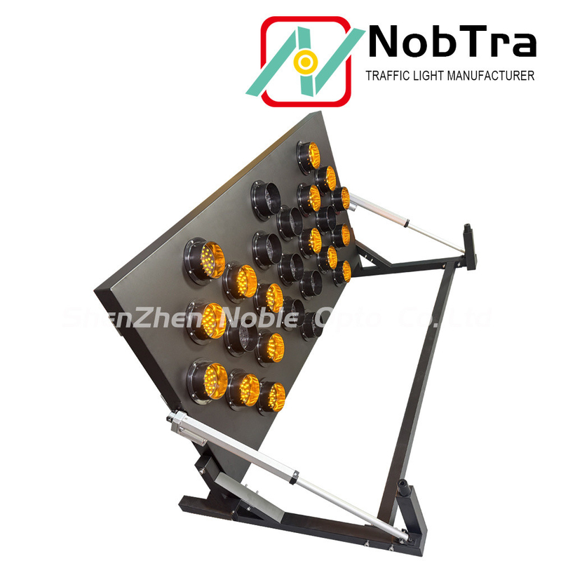 30M Wireless Control LED Rectangle Light Arrow Boards Solar Battery Powered