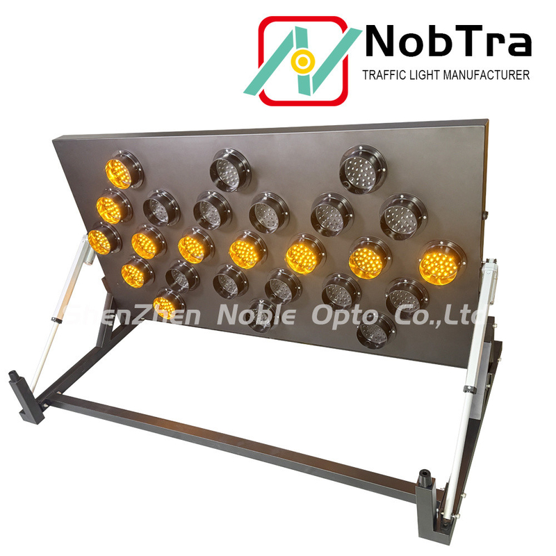 Road Maintenance Iron LED Arrow Board With Car Control Operation