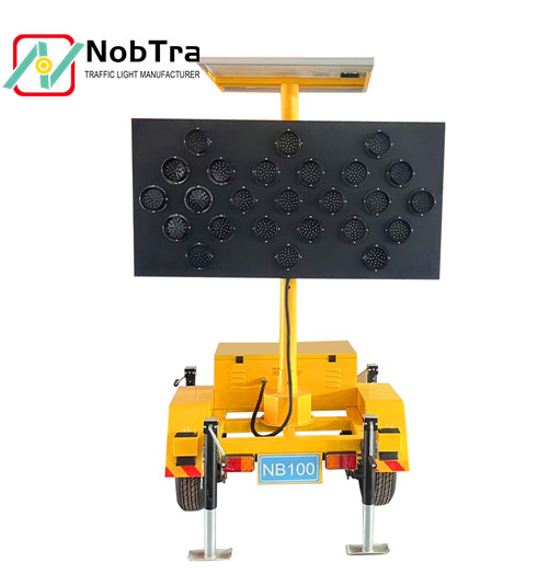 LED Arrow Traffic Control Board for Construction Zone with Portable Trailer