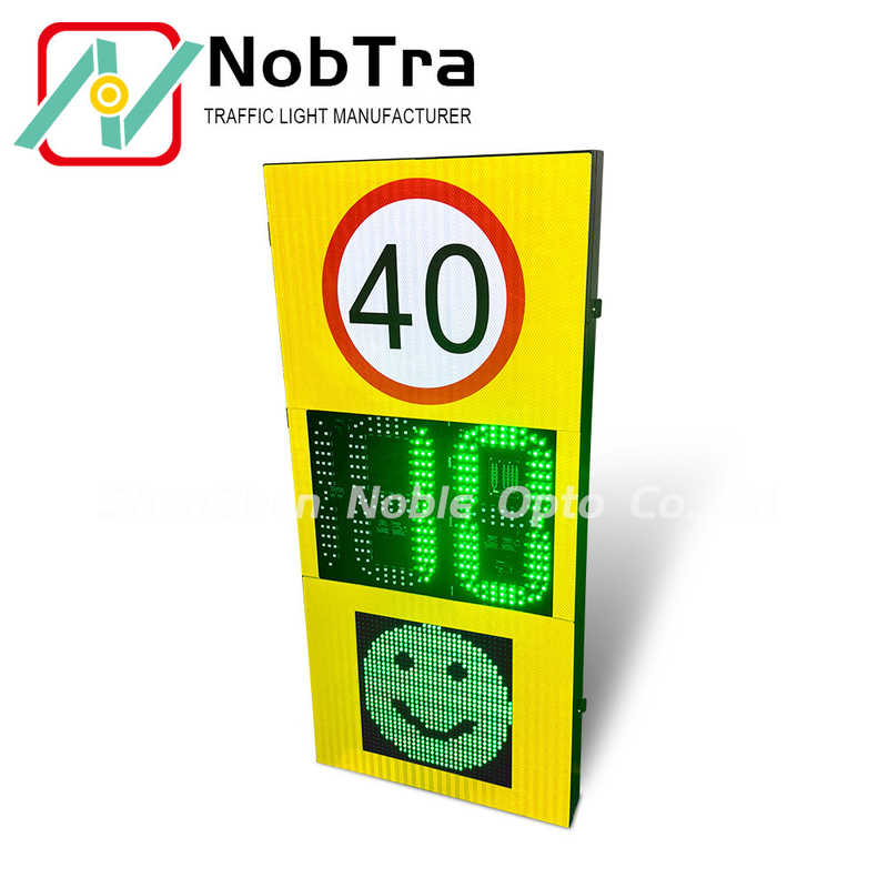 Pole Mounted Solar Powered LED Radar Pace Indicators with Remote Control and Data Logging