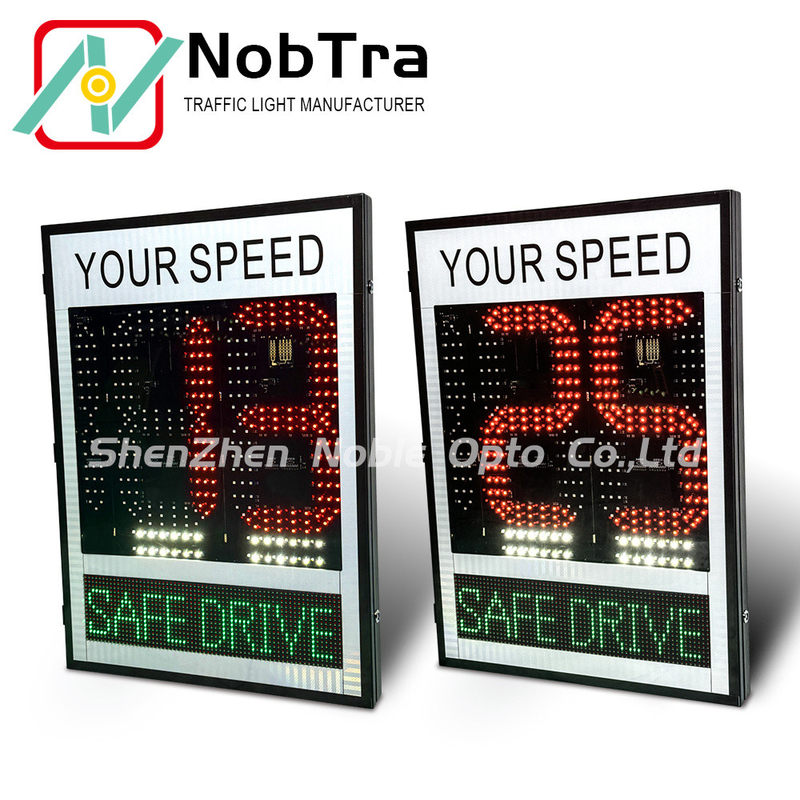 Traffic Control Slow Down Speed Limit Signs Visibility More Than 500 Meters