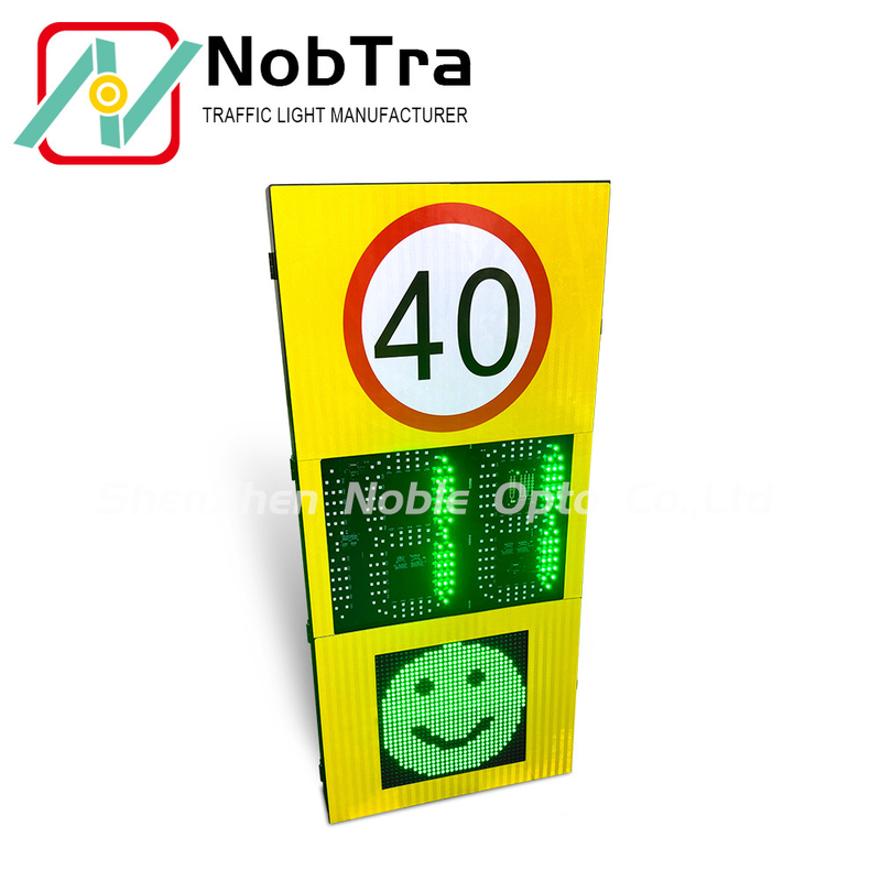IP54 Waterproof Rating Solar LED Radar Speed Sign with -40-60\u2103 Tolerance