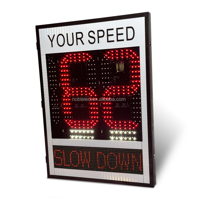 2 Color Red And Green Solar Radar Speed Signal For Traffic Management Up To 500 Meters Visibility