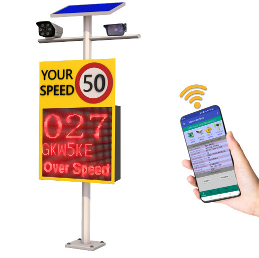 Speed Display Radar VMS Display Radar Speed Signs Solar-Powered Radar Speed Signs with LED ...
