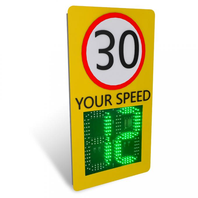 Posted Sign Design Speed Custom Text LPR Radar Speed System With Iron Material Traffic Speed Sign